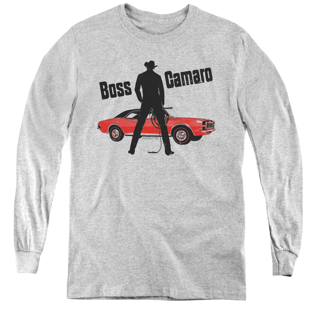 Chevrolet & Boss-Youth Long Sleeve Tee, Athletic Heather - Medium