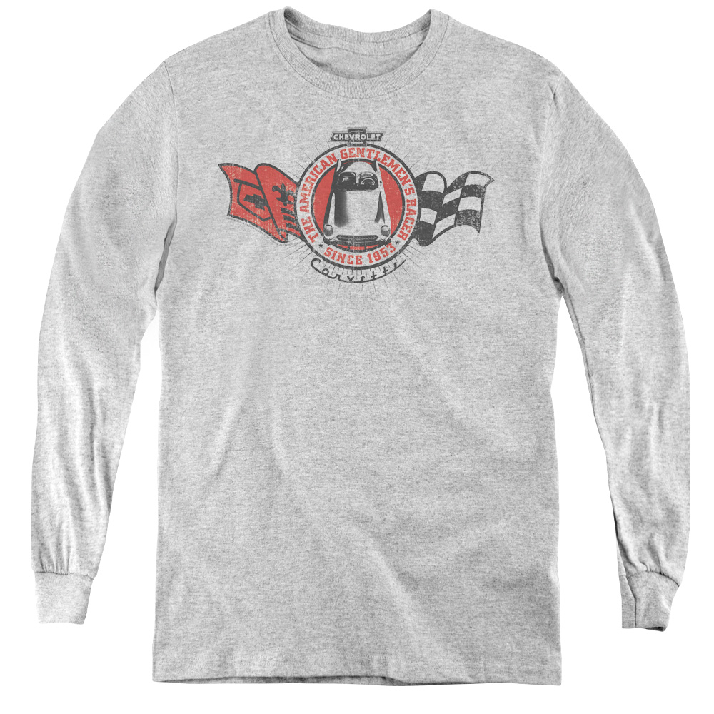 Chevrolet & Gentlemens Racer-Youth Long Sleeve Tee, Athletic Heather - Medium