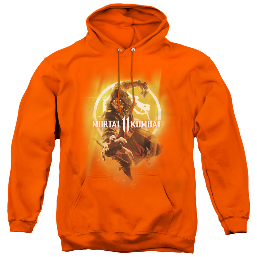 Mortal Kombat XI & From the Flames Adult Pull-Over Hoodie   Orange - Medium