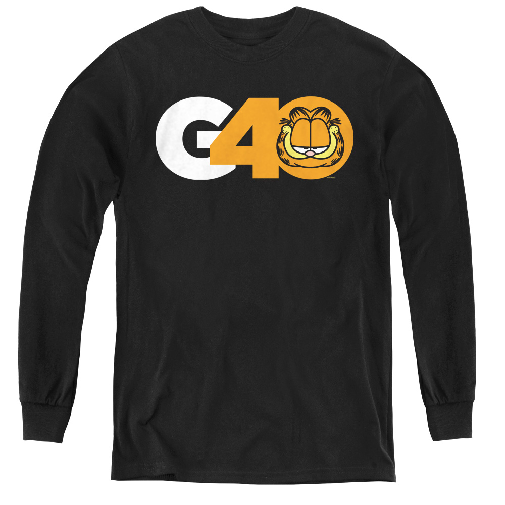 Garfield & G40 Youth Long Sleeve T-Shirt   Black - Medium