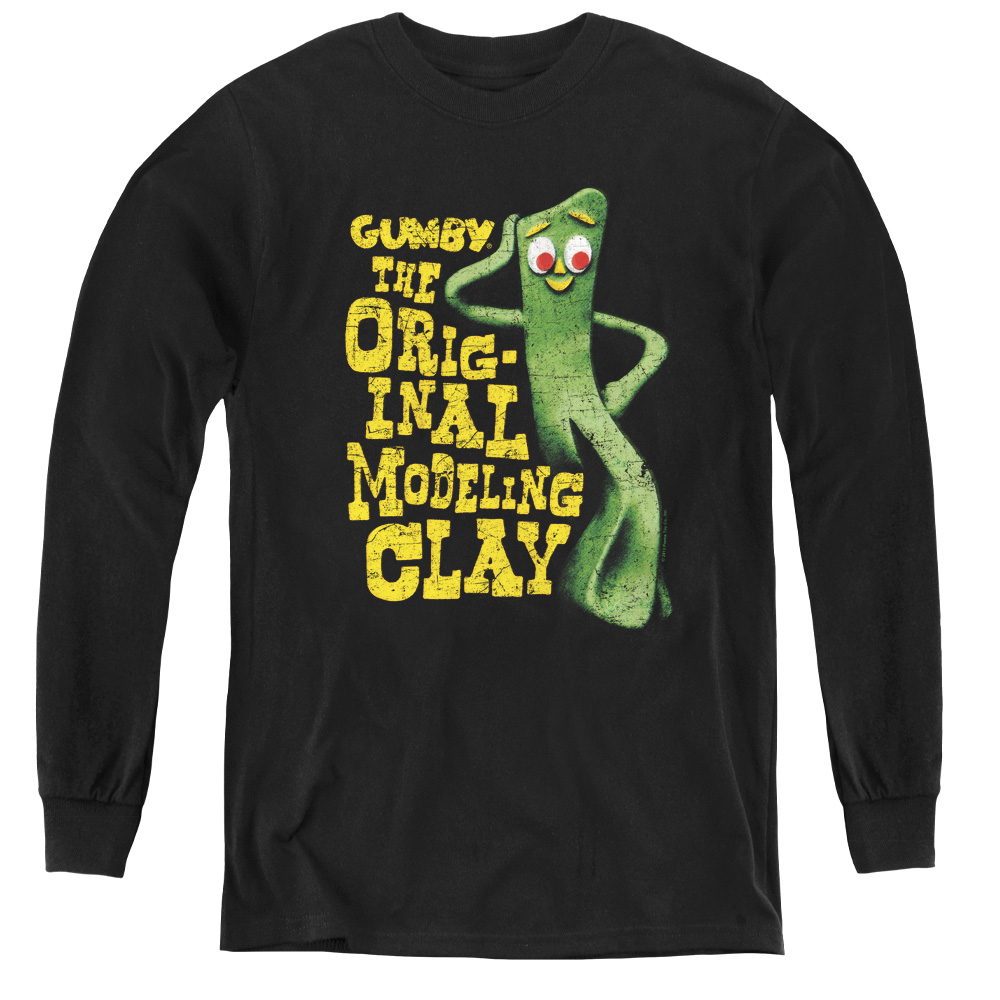 Gumby & So Punny Youth Long Sleeve T-Shirt   Black - Medium