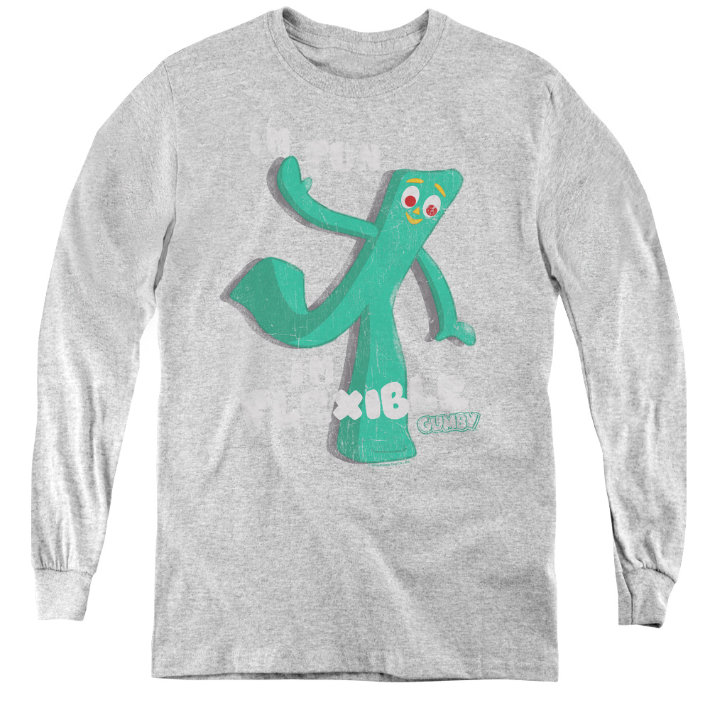 Gumby & Flex Youth Long Sleeve T-Shirt   Athletic Heather - Medium
