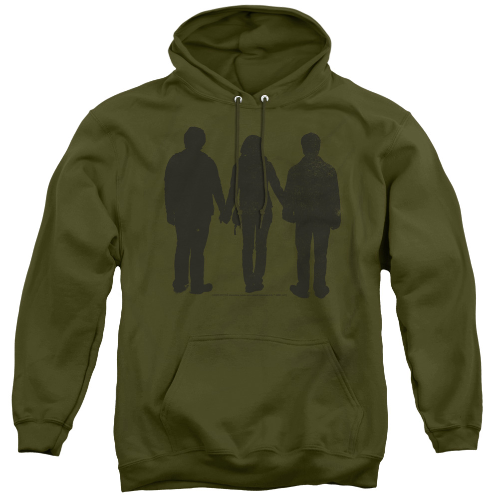 HP8016-AFTH-2 Harry Potter & Three Stand Alone Adult Pull-Over Hoodie   Military Green - Medium