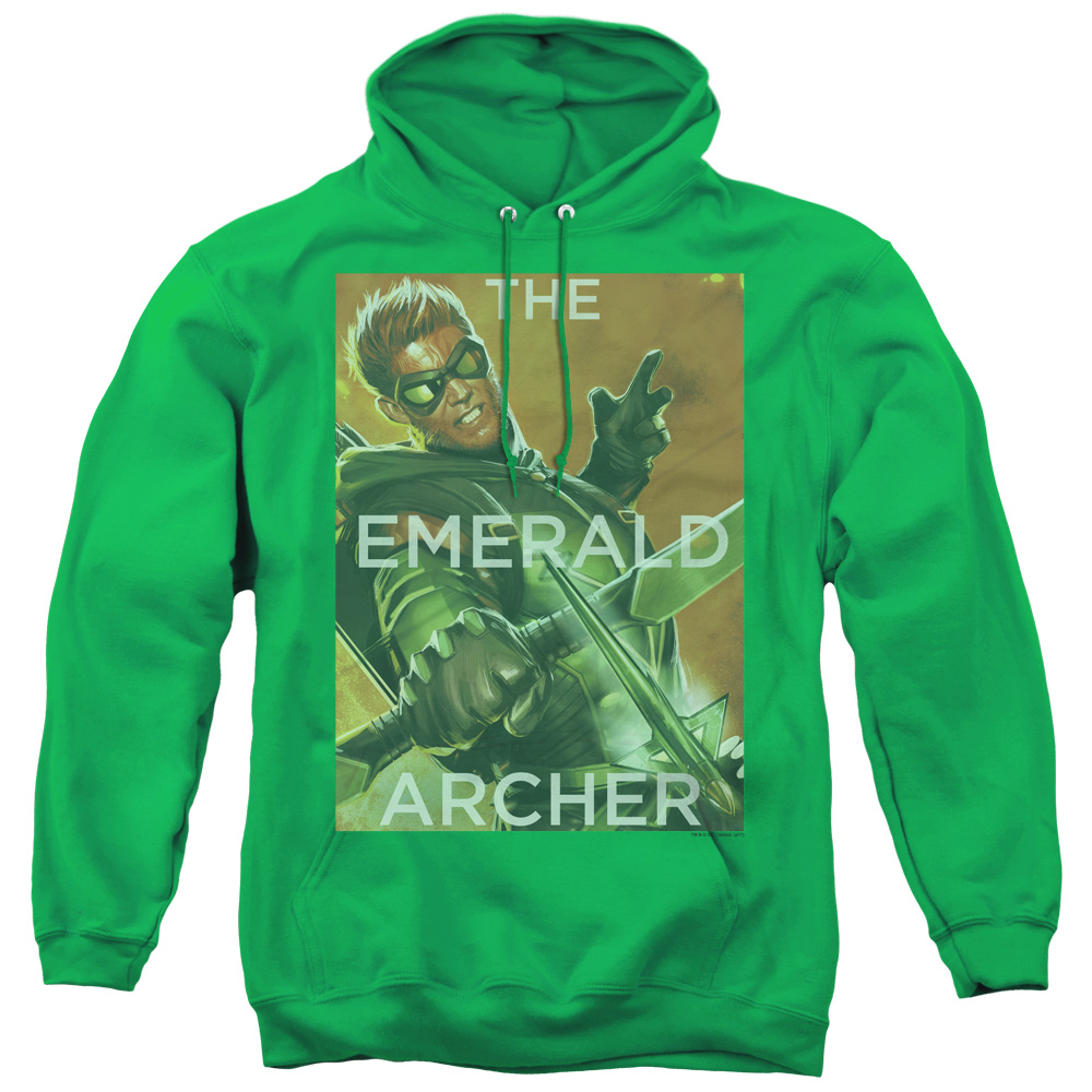 JLA559-AFTH-1 JLA & Trigger-Adult Pull-Over Hoodie, Kelly Green - Small