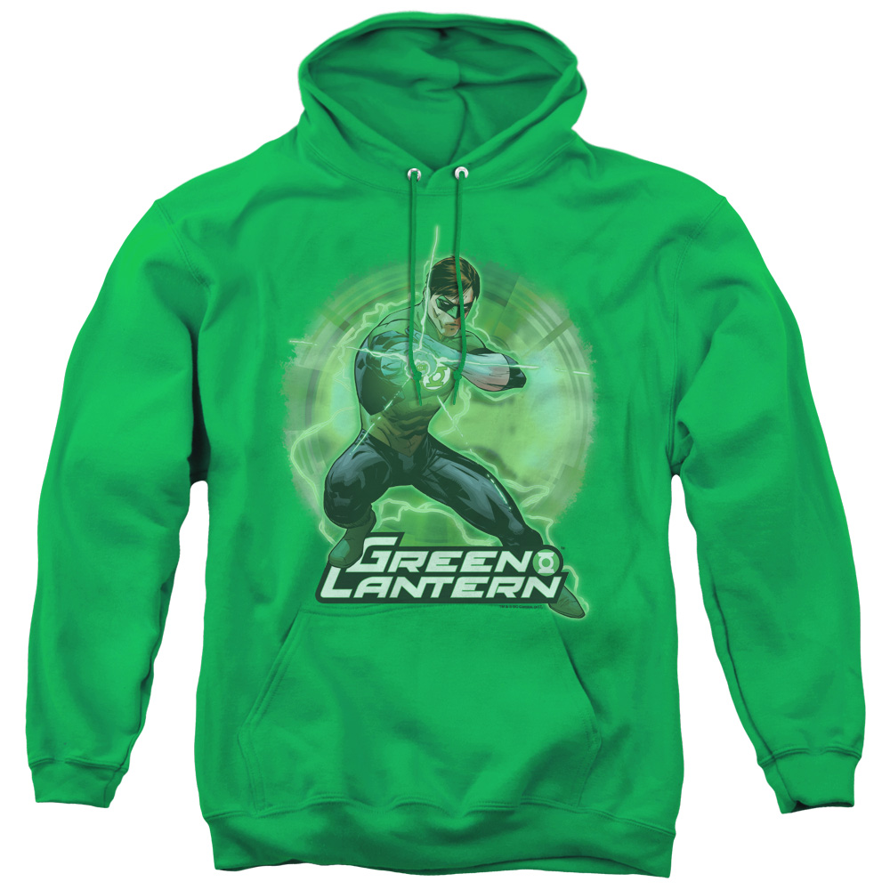 JLA619-AFTH-2 JLA & Spin-Adult Pull-Over Hoodie, Kelly Green - Medium