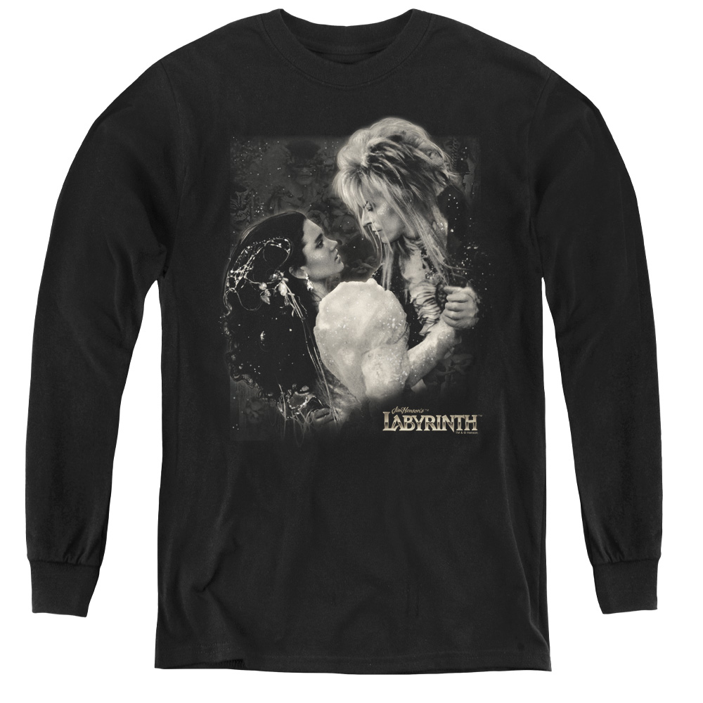 Labyrinth & Dream Dance - Youth Long Sleeve Tee, Black - Medium