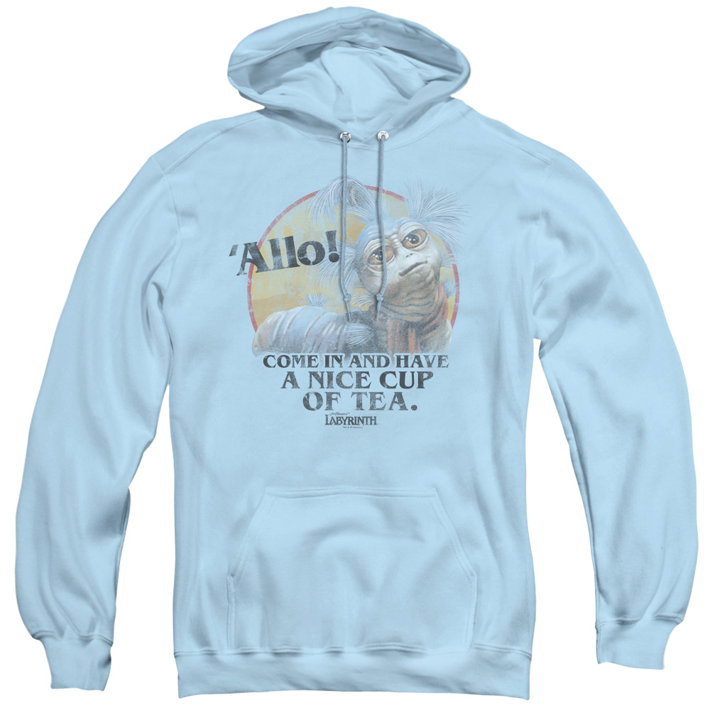 Labyrinth & Tea-Adult Pull-Over Hoodie, Light Blue - Small