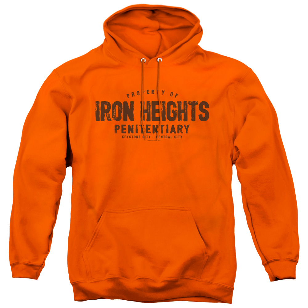JLA650-AFTH-2 JLA & Iron Heights-Adult Pull-Over Hoodie, Orange - Medium