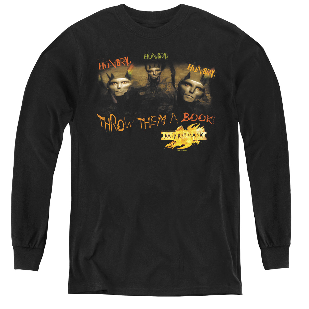 MIR111-YL-2 Mirrormask & Hungry Youth Long Sleeve Tee Shirt - Black, Medium