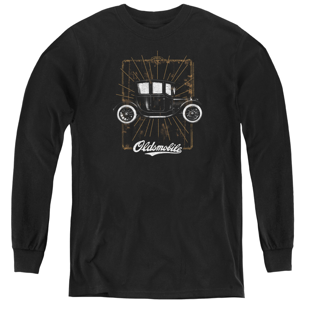 OLS106-YL-2 Oldsmobile & 1912 Defender Youth Long Sleeve Tee Shirt - Black, Medium