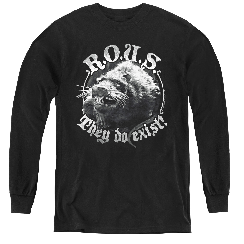 PB111-YL-2 Princess Bride & They Do Exist Youth Long Sleeve Tee Shirt - Black, Medium
