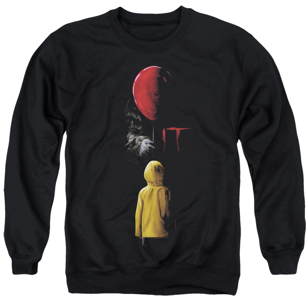 It & Red Balloon Adult Crewneck Sweatshirt, Black - Medium