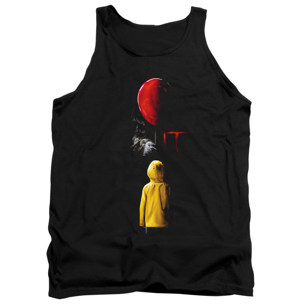 It & Red Balloon Adult Tank Top T-Shirt, Black - Medium