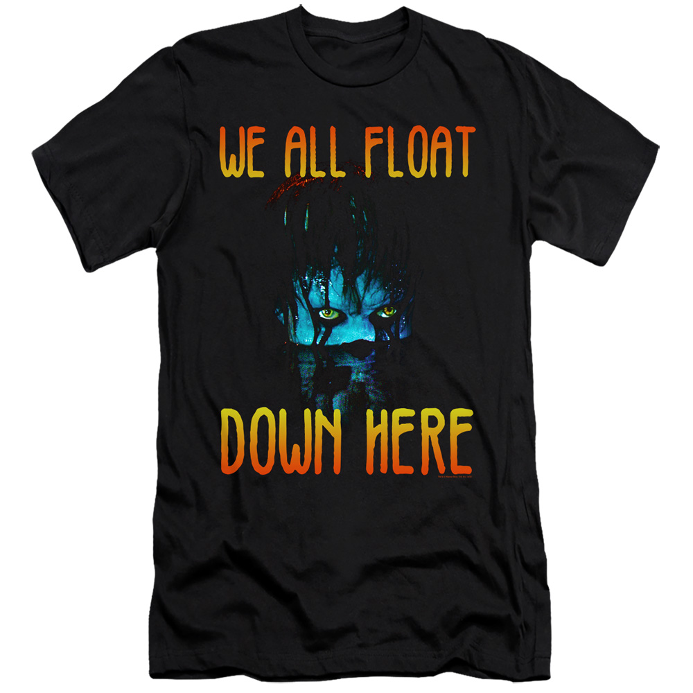 It & We All Float Down Here HBO Adult Short Sleeve 30-1 T-Shirt, Black - Small