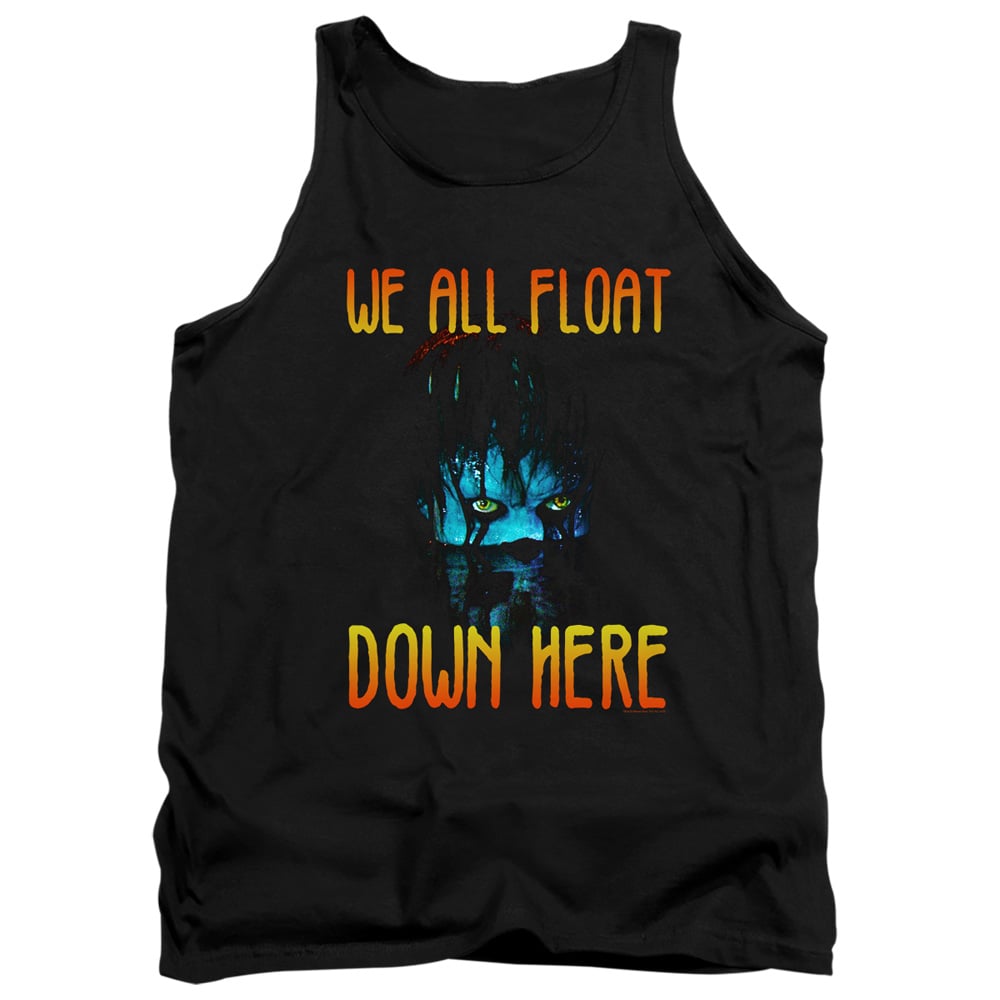 It & We All Float Down Here Adult Tank Top T-Shirt, Black - Extra Large