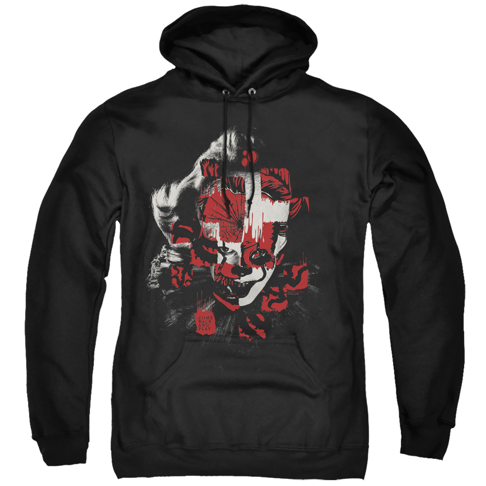 Trevco   It 2 Come Back & Play Adult Pull Over Hoodie, Black - 3X