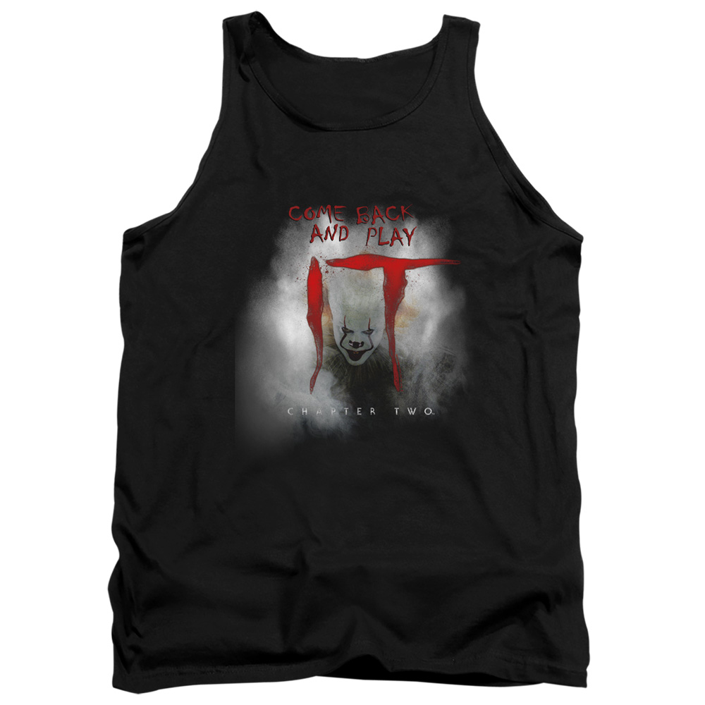 It 2 Come Back & Play Adult Tank Top T-Shirt, Black - Medium