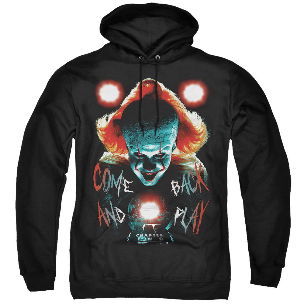 WBM886-AFTH-7 It & Dead Lights Adult Pull Over Hoodie, Black - 4X -  Trevco