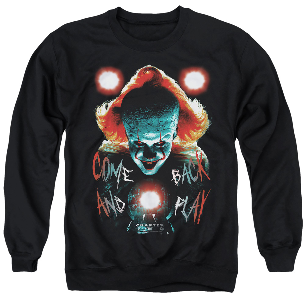 It & Dead Lights Adult Crewneck Sweatshirt, Black - Medium