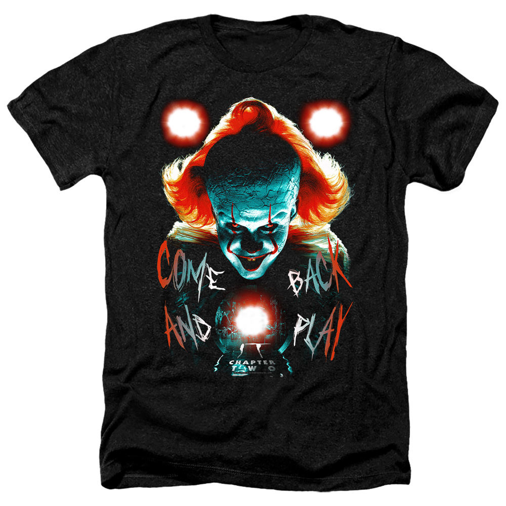 It & Dead Lights Adult Heather T-Shirt, Black - Extra Large