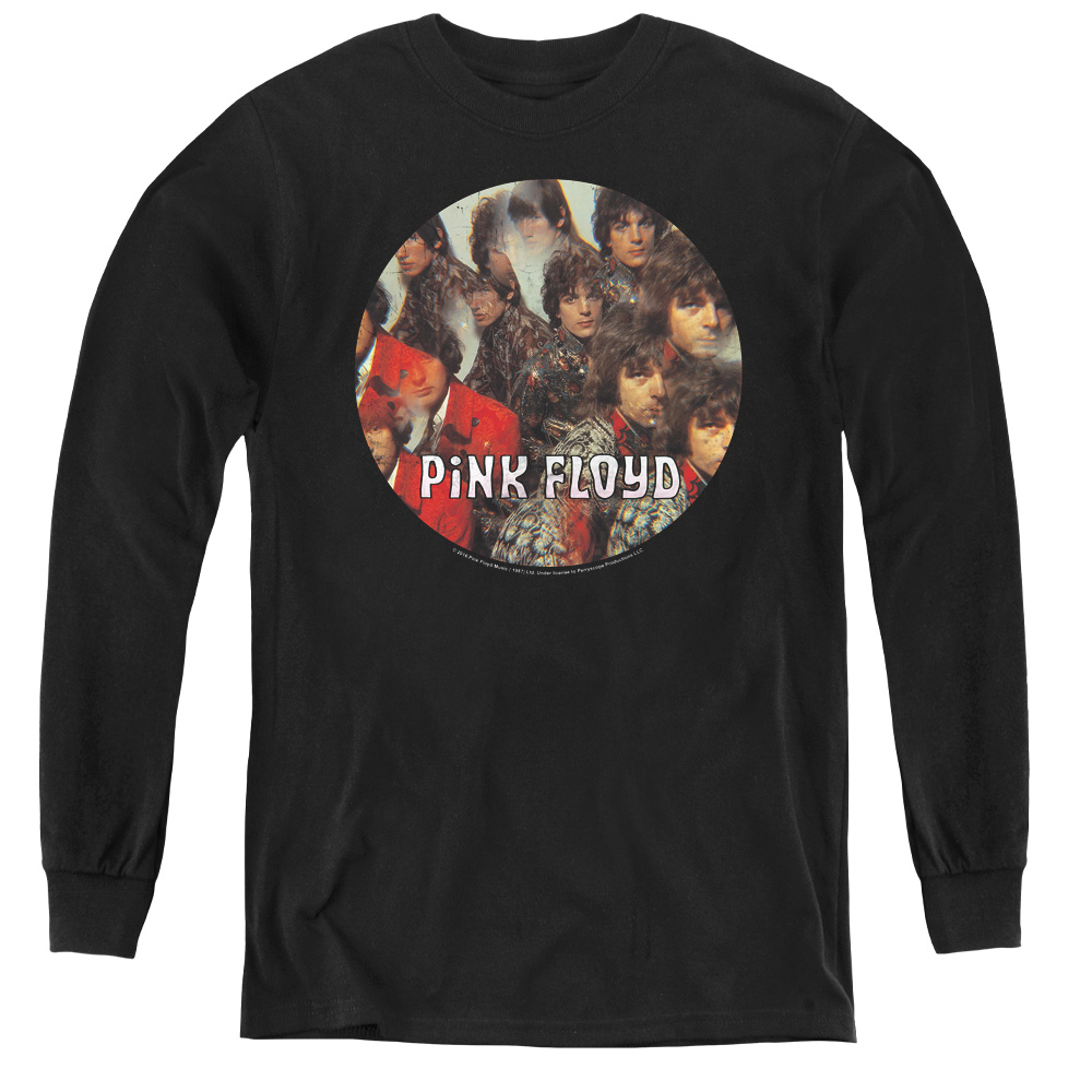 Pink Floyd & Piper Youth Long Sleeve Tee Shirt, Black - Small