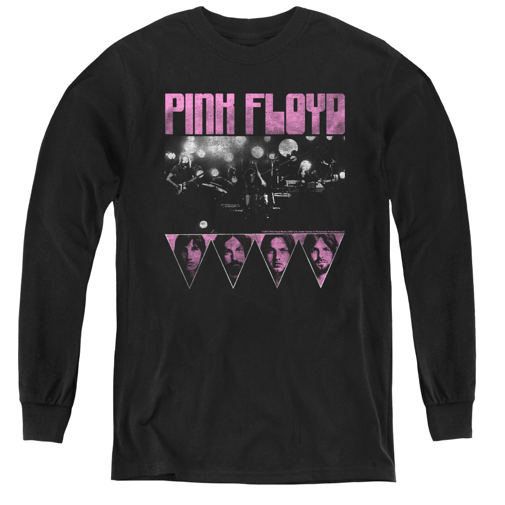 Pink Floyd & Pink Four Youth Long Sleeve Tee Shirt, Black - Medium