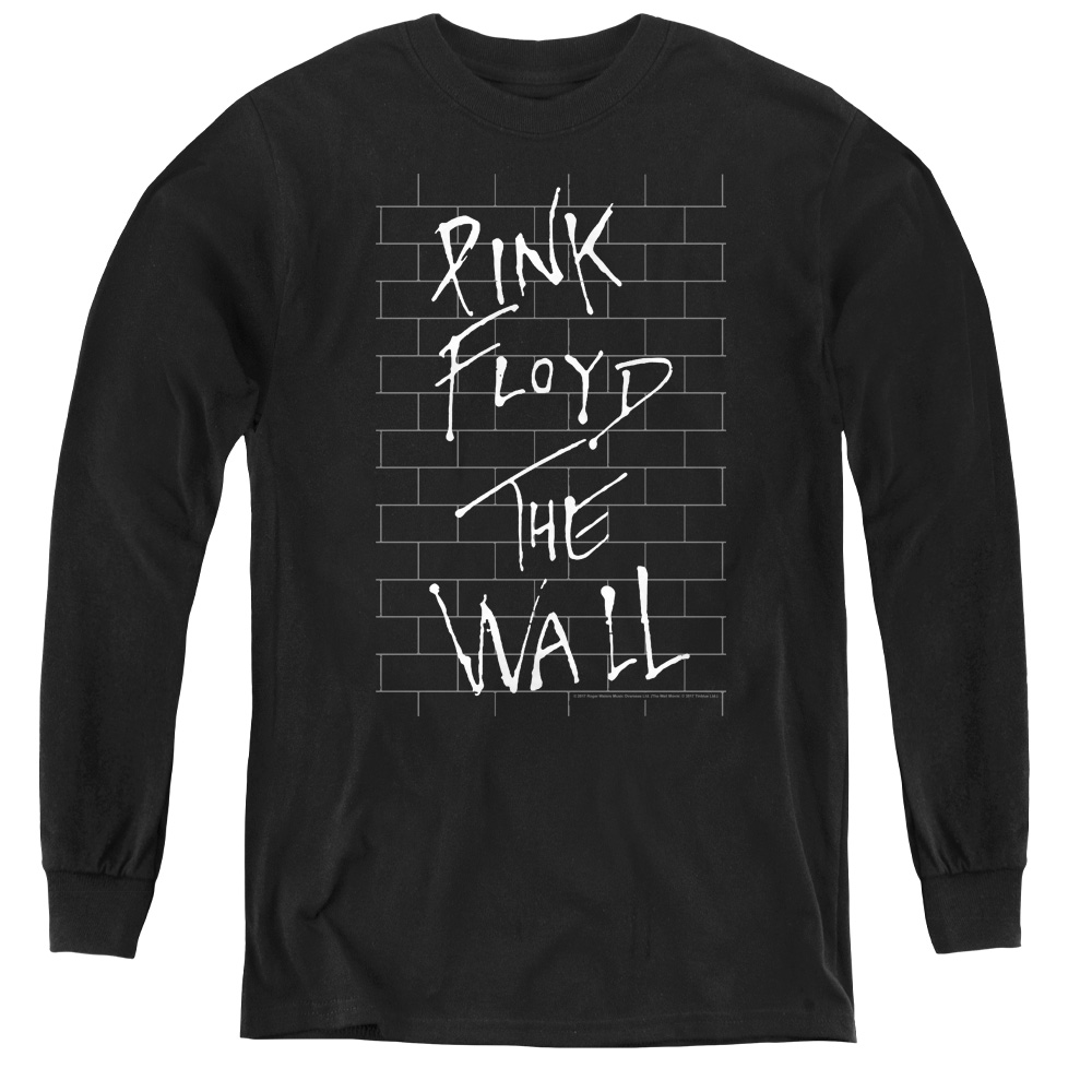 Roger Waters & The Wall 2 Youth Long Sleeve Tee Shirt, Black - Large