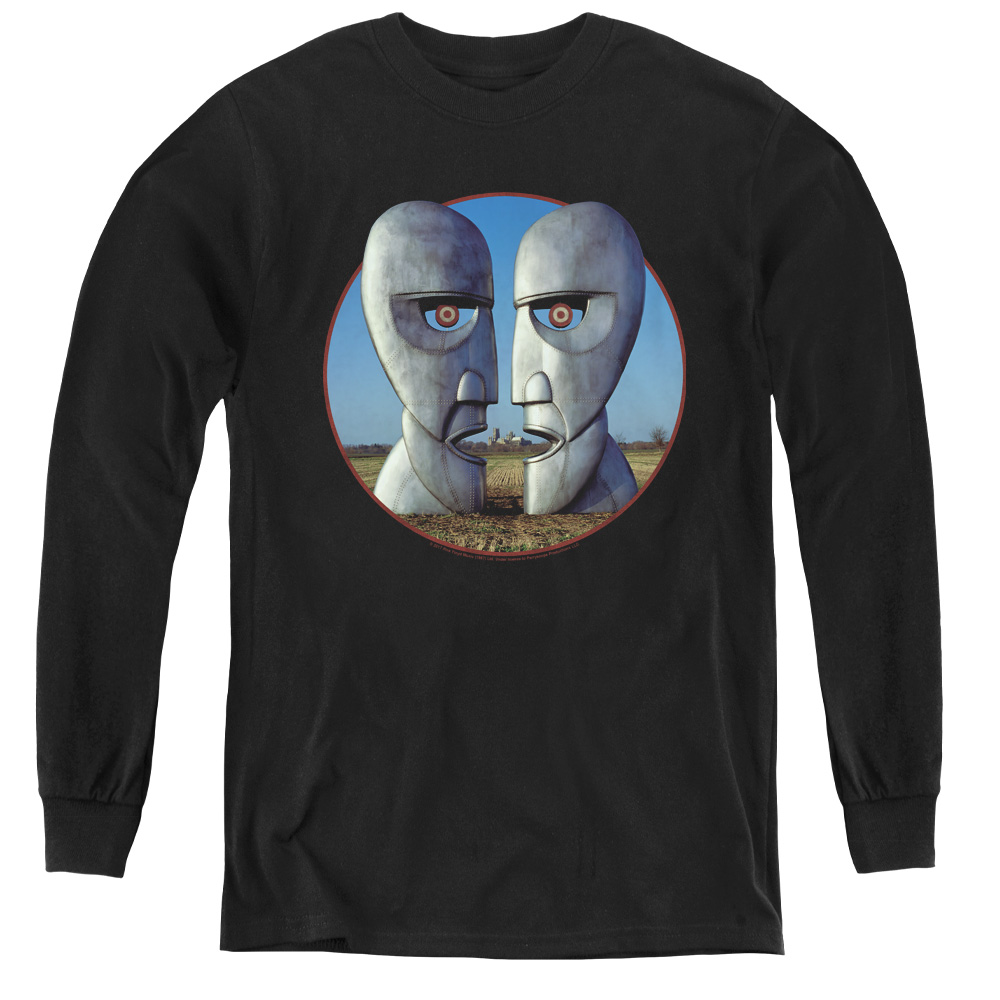 PERRY221-YL-2 Pink Floyd & Division Bell Cover Youth Long Sleeve Tee Shirt, Black - Medium