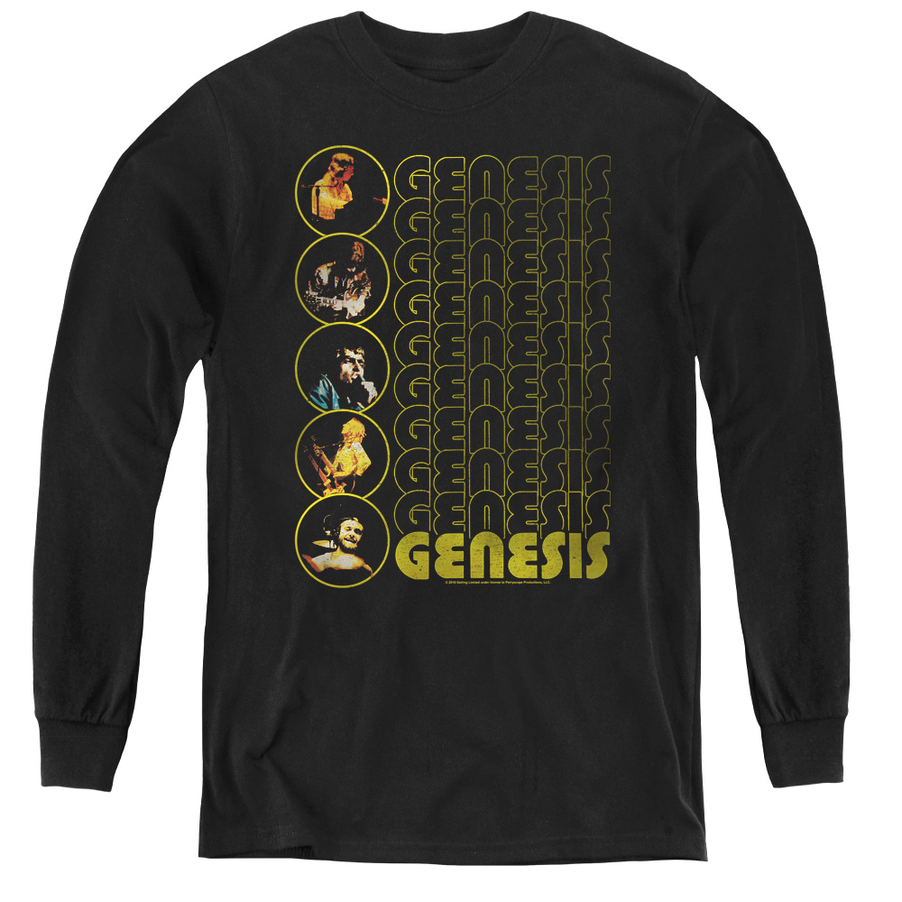 Genesis & The Carpet Crawlers Youth Long Sleeve Tee Shirt, Black - Extra Large