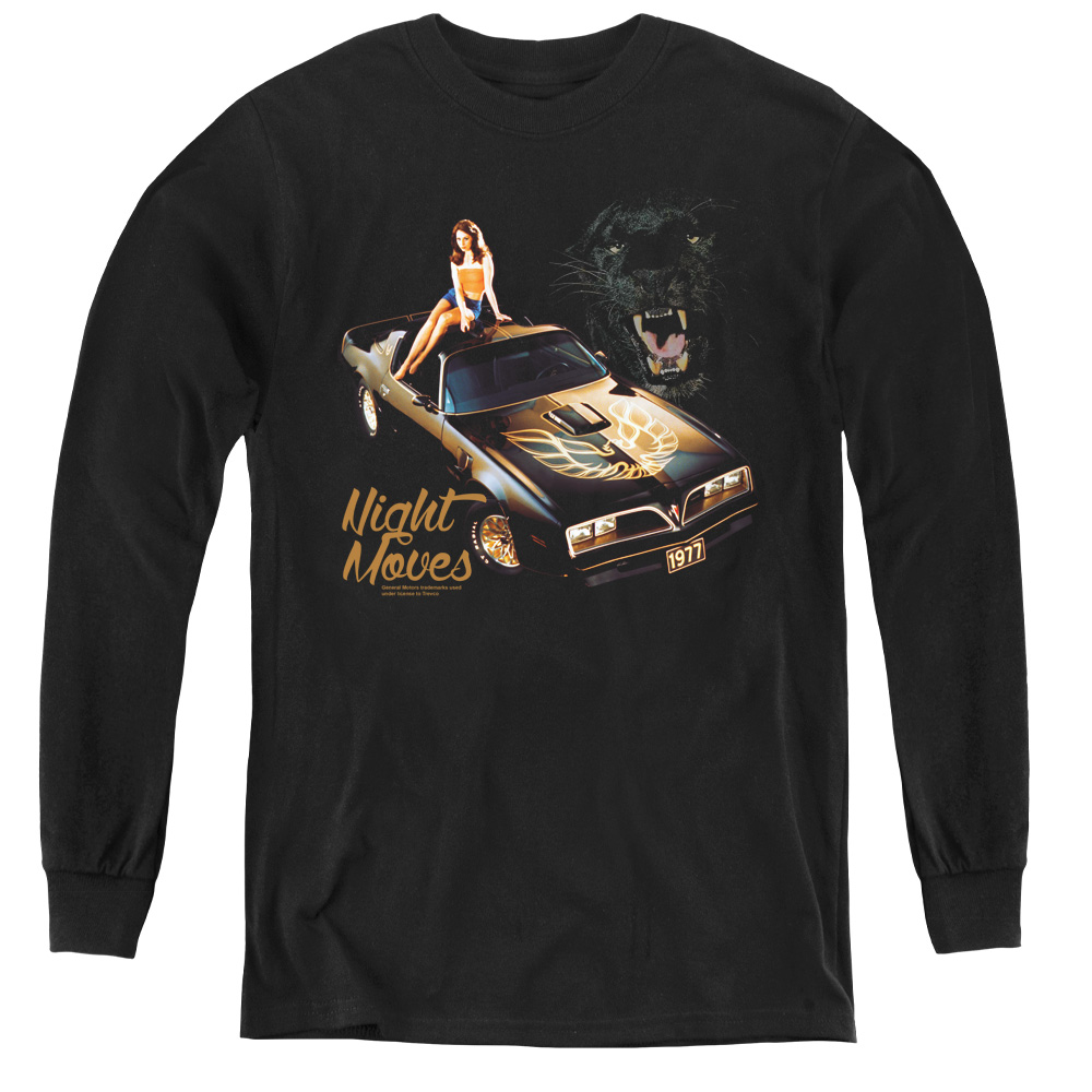 Chevy & Night Moves youth Long Sleeve Tee Shirt, Black - Large