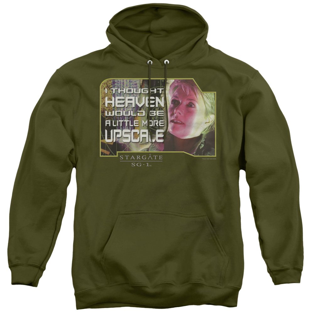SG115-AFTH-2 SG1 & Upscale Adult Pull Over Hoodie, Military Green - Medium