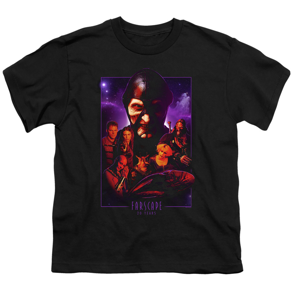 Farscape & 20 Years Collage-Short Sleeve Youth 18-1 T-Shirt, Black - Medium
