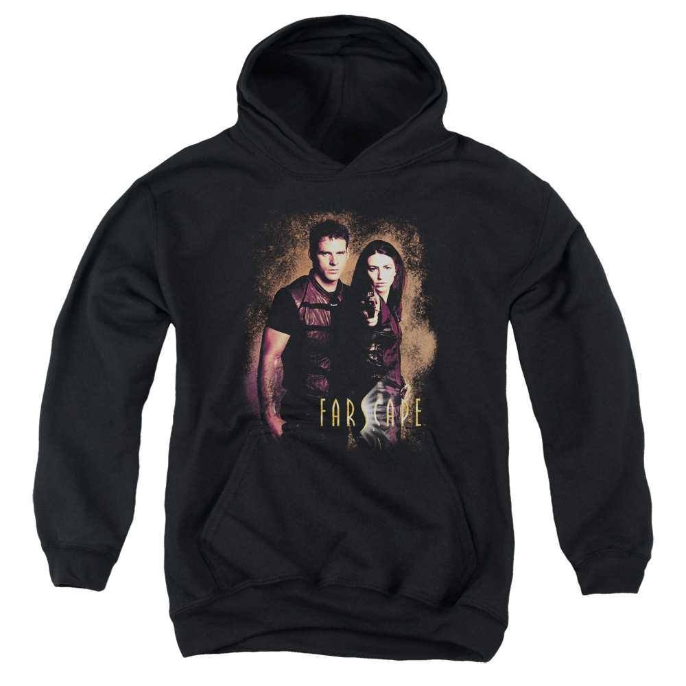Trevco   Farscape & Wanted-Youth Pull-Over Hoodie, Black - Medium