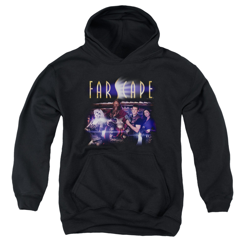 Trevco   Farscape & Flarescape-Youth Pull-Over Hoodie, Black - Extra Large