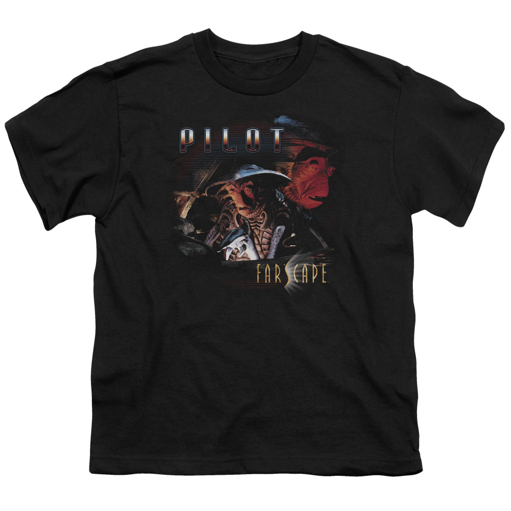 Farscape & Pilot Short Sleeve Youth 18-1 T-Shirt, Black - Large