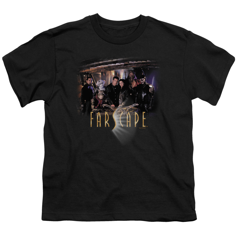 Farscape & Cast Short Sleeve Youth 18-1 T-Shirt, Black - Medium