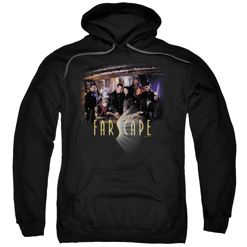 FAR100-AFTH-3 Farscape & Cast-Adult Pull-Over Hoodie, Black - Large