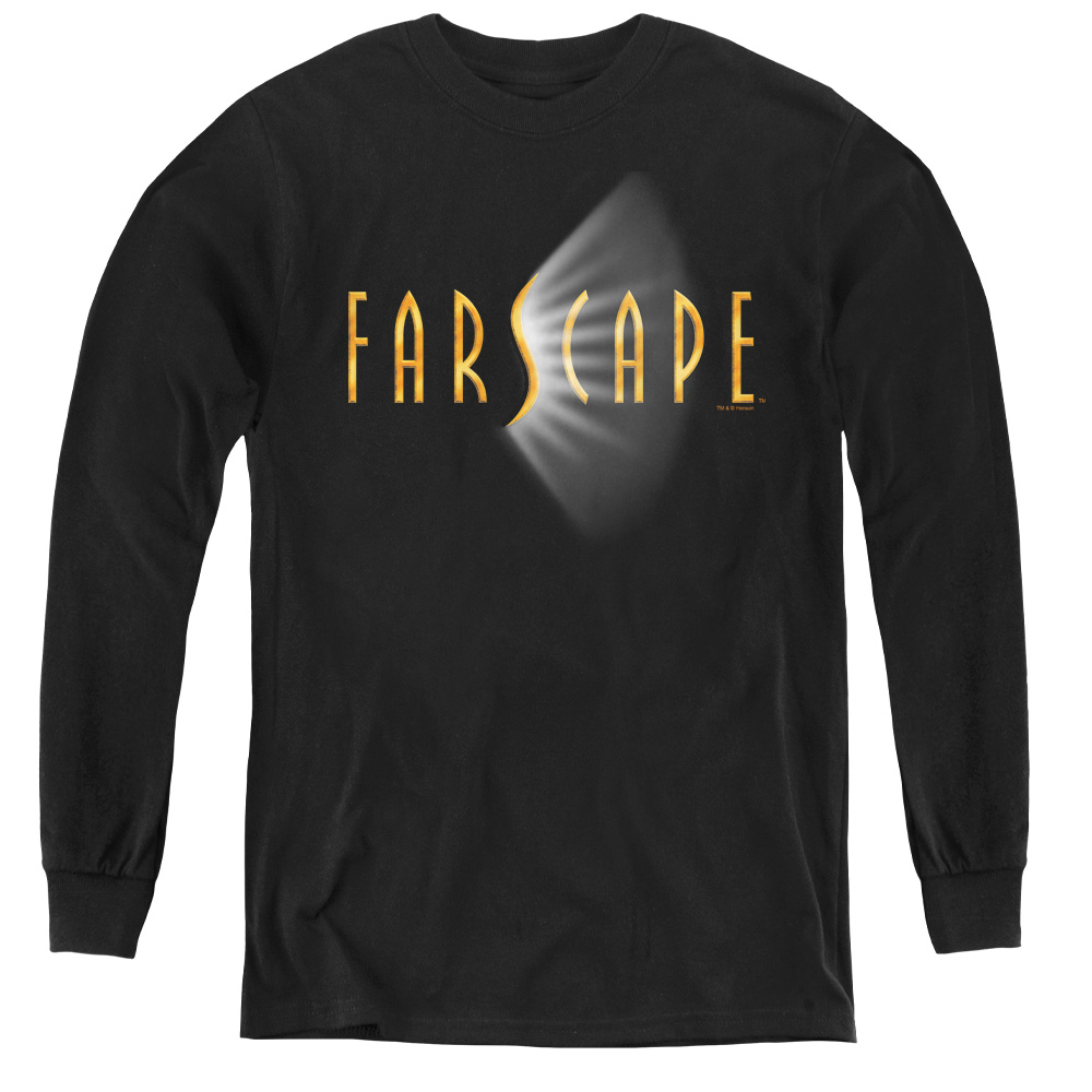 FAR101-YL-2 Farscape & Logo Youth Long Sleeve Tee, Black - Medium