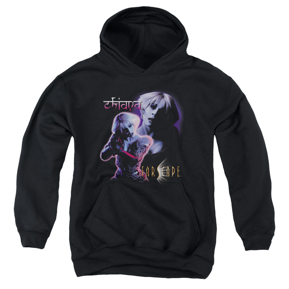 FAR103-YFTH-4 Farscape & Chiana-Youth Pull-Over Hoodie, Black - Extra Large