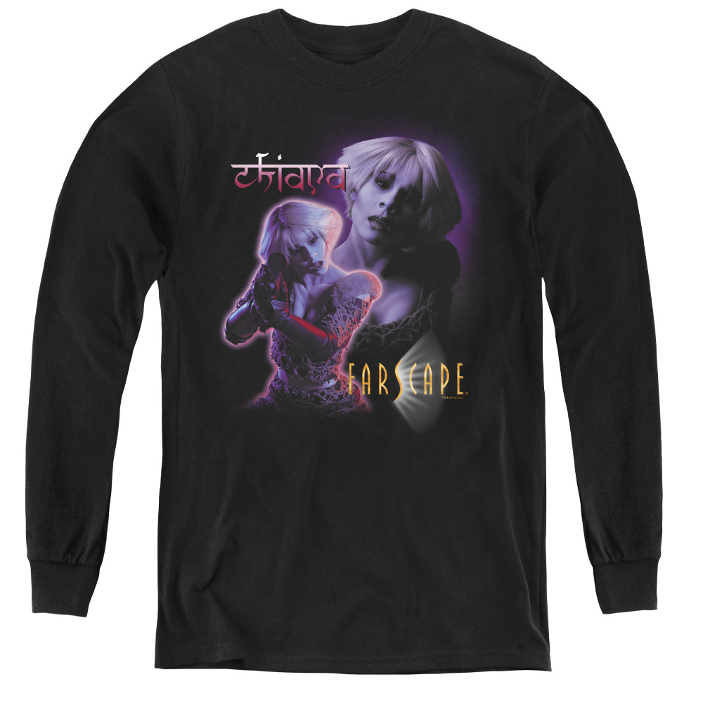 FAR103-YL-2 Farscape & Chiana Youth Long Sleeve Tee, Black - Medium