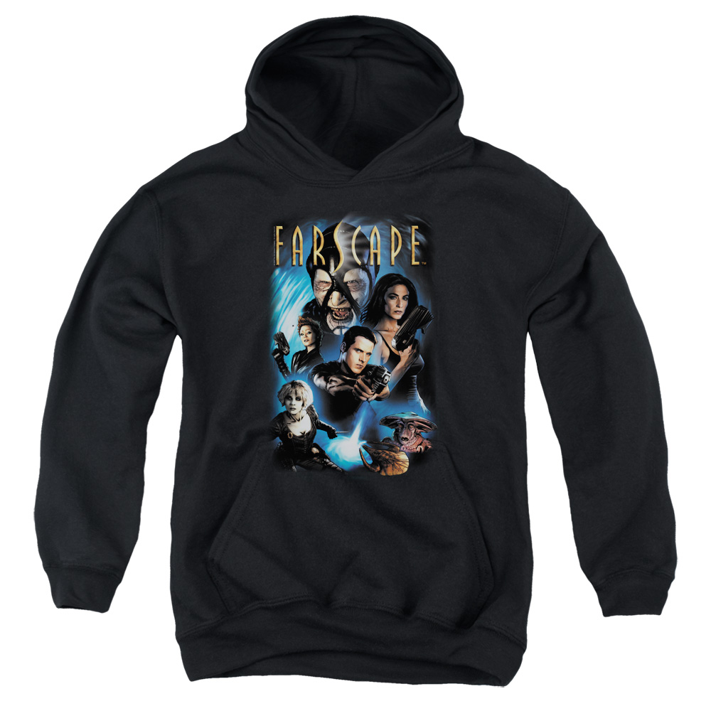 FAR105-YFTH-1 Farscape & Comic Cover-Youth Pull-Over Hoodie, Black - Small