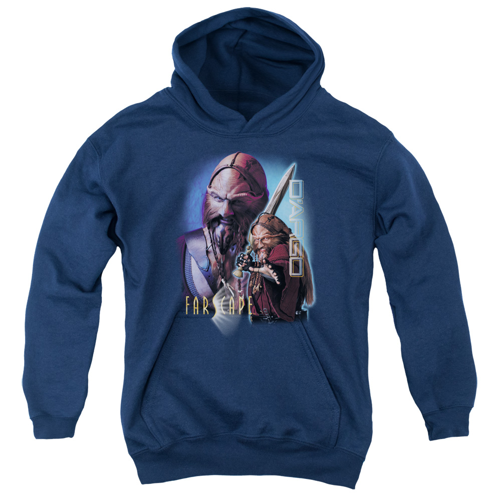 Trevco   Farscape & Dargo-Youth Pull-Over Hoodie, Navy - Large