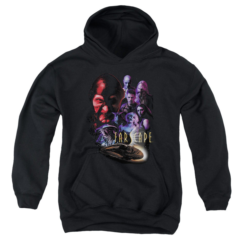 Trevco   Farscape & Criminally Epic-Youth Pull-Over Hoodie, Black - Medium