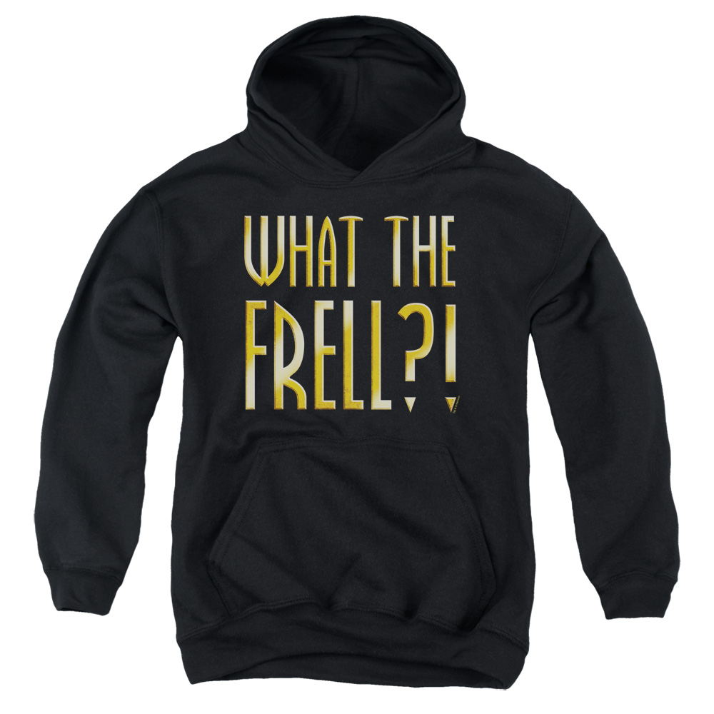 FAR111-YFTH-2 Farscape & What the Frell-Youth Pull-Over Hoodie, Black - Medium
