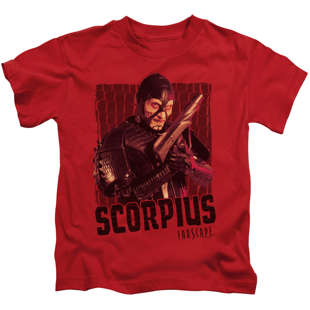 Farscape & Scorpius Short Sleeve Juvenile 18-1 T-Shirt, Red - Medium 5-6