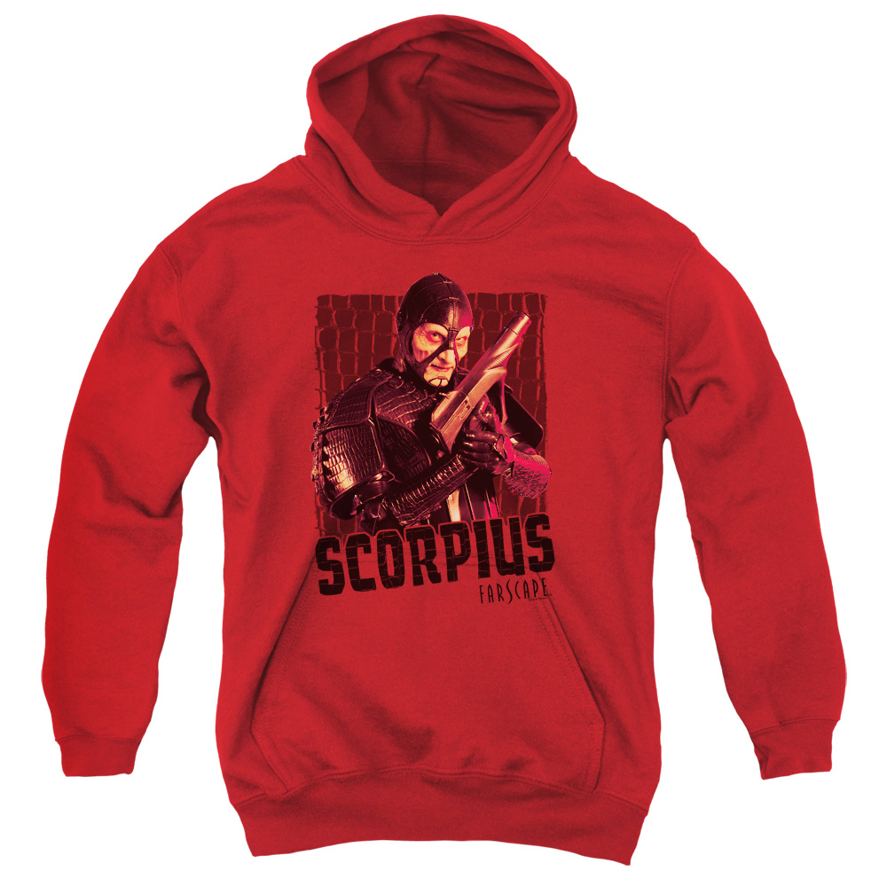 Farscape & Scorpius-Youth Pull-Over Hoodie, Red - Small