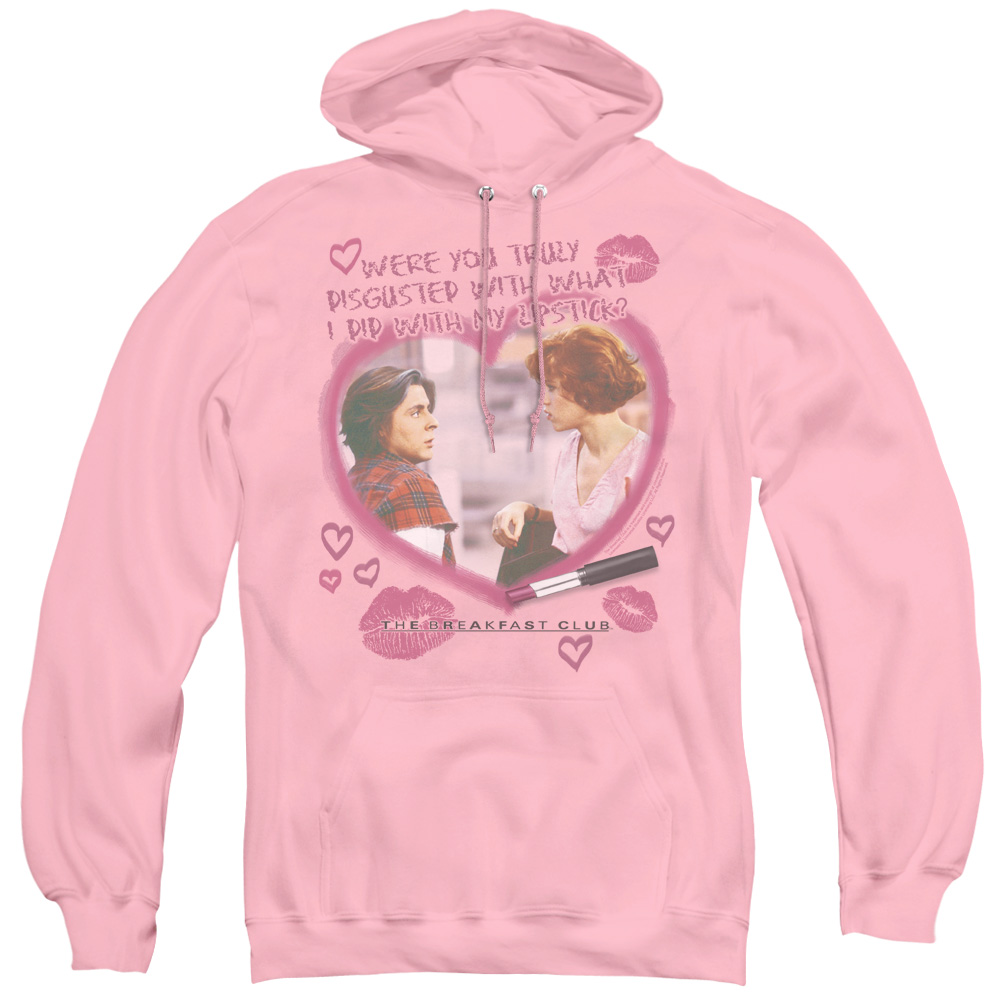 UNI368-AFTH-4 Breakfast Club & Lipstick Adult Pullover Hoodie, Pink - Extra Large