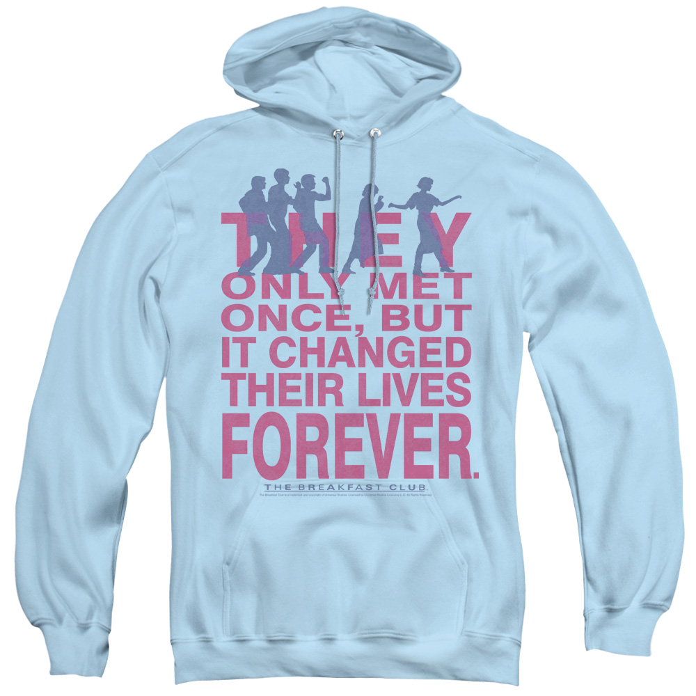 UNI550-AFTH-6 Breakfast Club & Forever Adult Pullover Hoodie, Light Blue - 3X