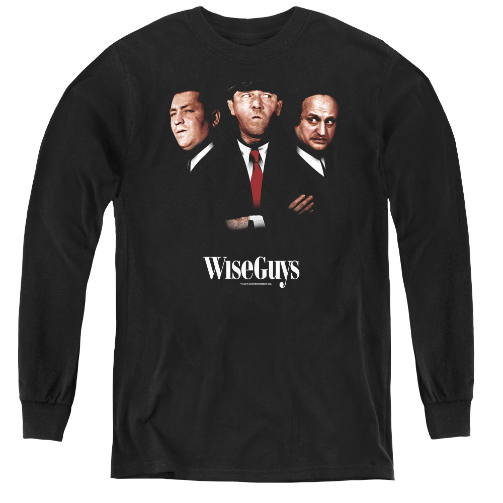 Three Stooges & Wiseguys Youth Long Sleeve T-Shirt, Black - Medium