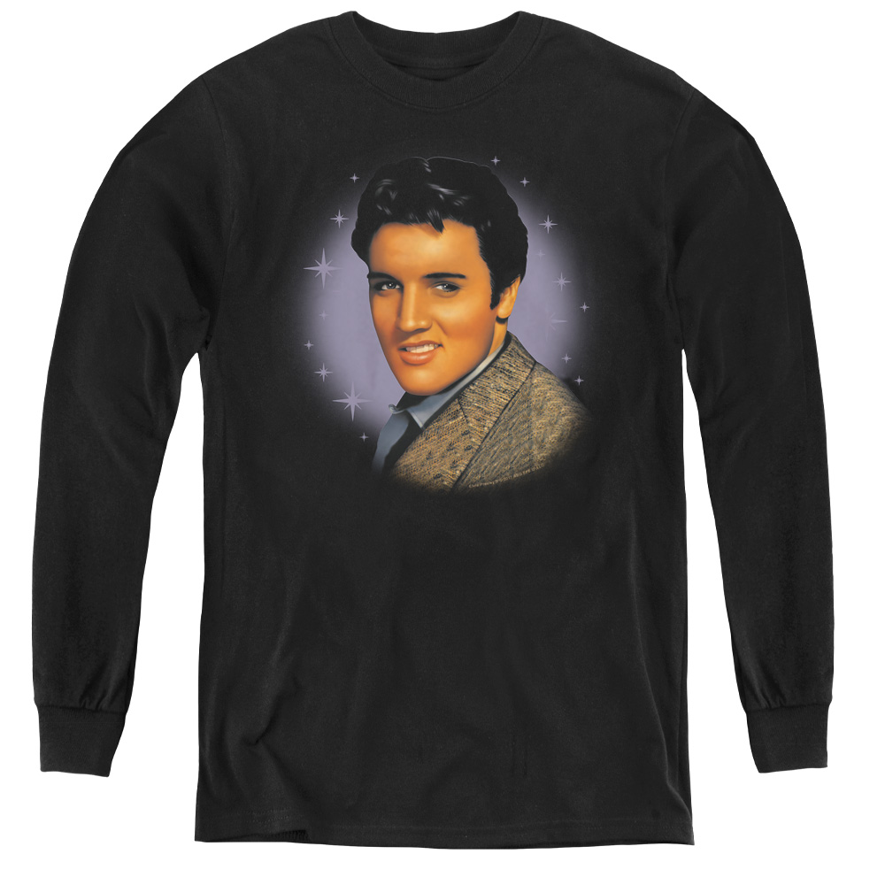 Elvis Presley & Starlite Youth Long Sleeve T-Shirt, Black - Medium